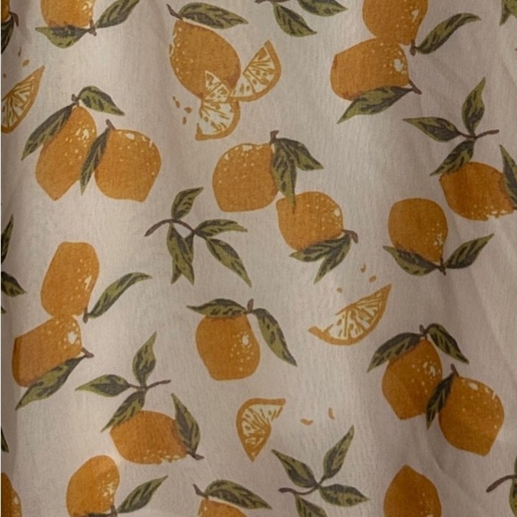 Aqua dress‎ sz small, blush with a lemon pattern, flowy, dainty, feminine - Picture 3 of 11